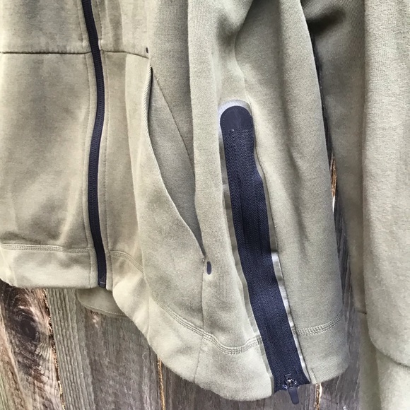 Nike sportswear tech fleece olive green hoodie sweater womens small - Picture 7 of 8